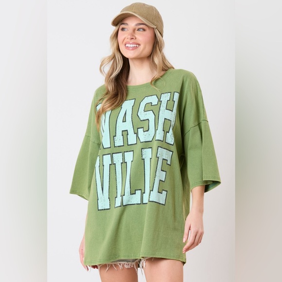 PL5 new peach love small medium large Nashville mineral wash cotton shirt nwt - Picture 2 of 2